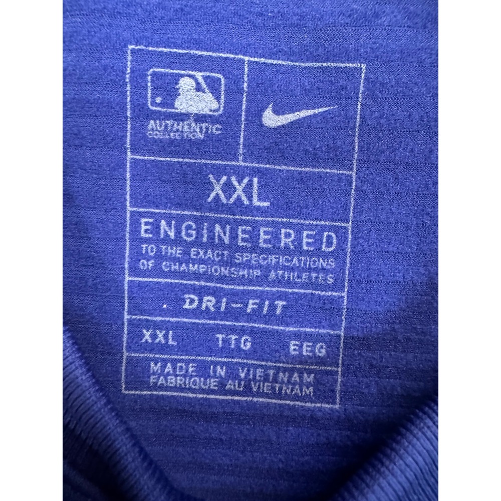 Nike Los Angeles Dodgers MLB Authentic Dri-FIT Long Sleeve Shirt Mens XXL Blue - Picture 4 of 4